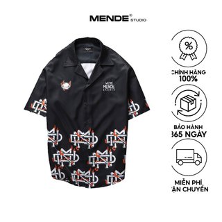 Mende - monogram shirt - áo sơ mi nam tay ngắn
