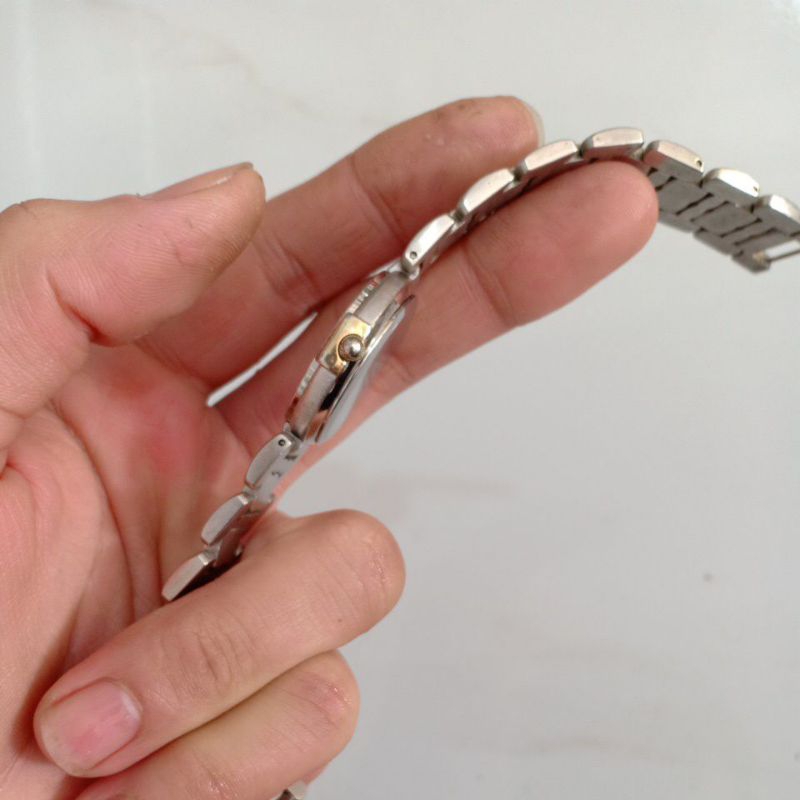 Đồng hồ si nhật nữ hiệu EXECUTIVE PREMIER demi mạ vàng 23k gold rhodium phù hợp nữ tay to