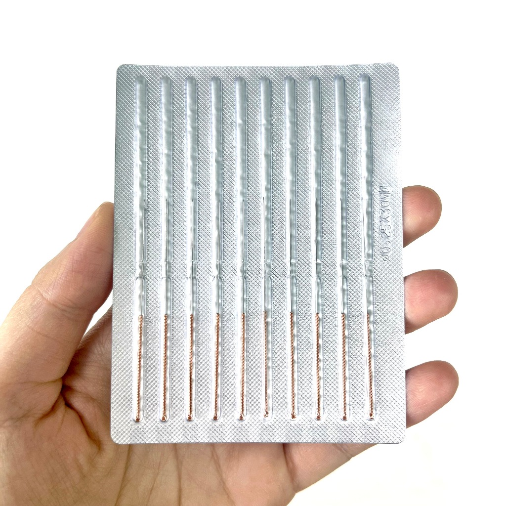 Kim châm cứu vô trùng dùng 01 lần Tianxie vỉ 10 cán đồng