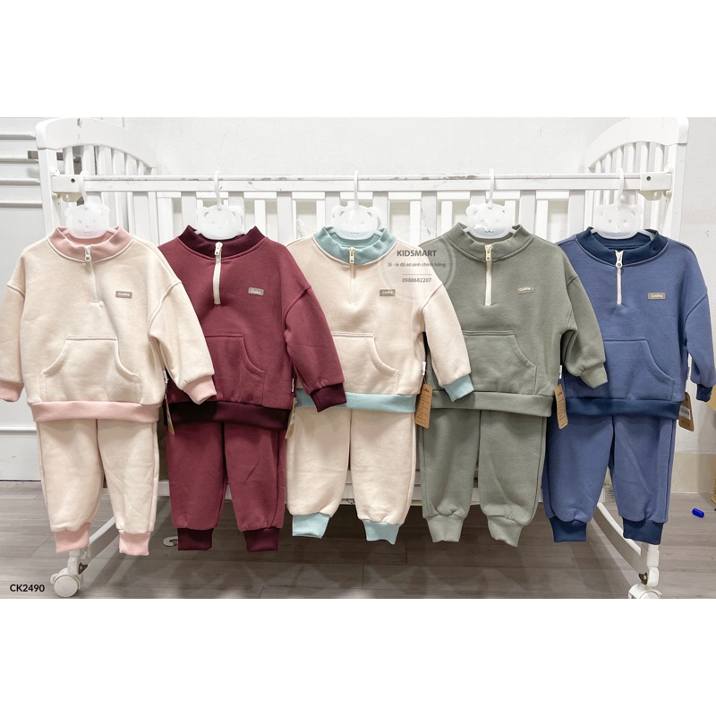 Cookie - Bộ nỉ bông kéo khoá đáp túi CK2490