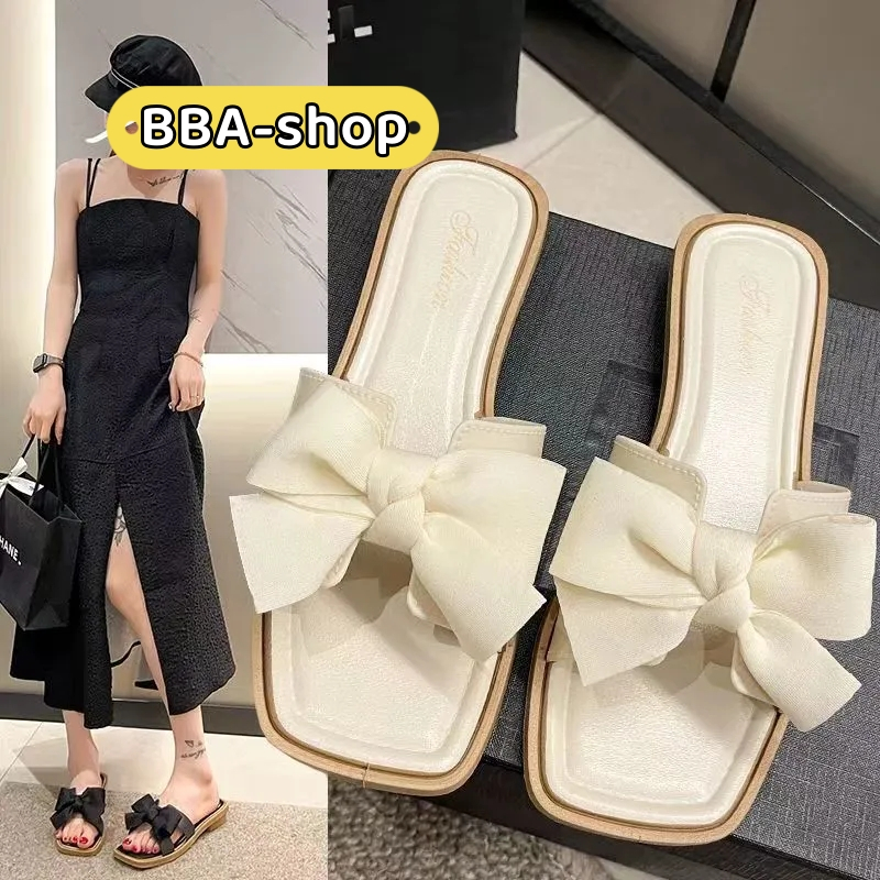 Giày bệt, đế mềm, tinh tế, dép đi trong nhà, giày đi biển nữ - nơ--Phù hợp với người gầy, bàn chân gầy-Dép đi trong nhà