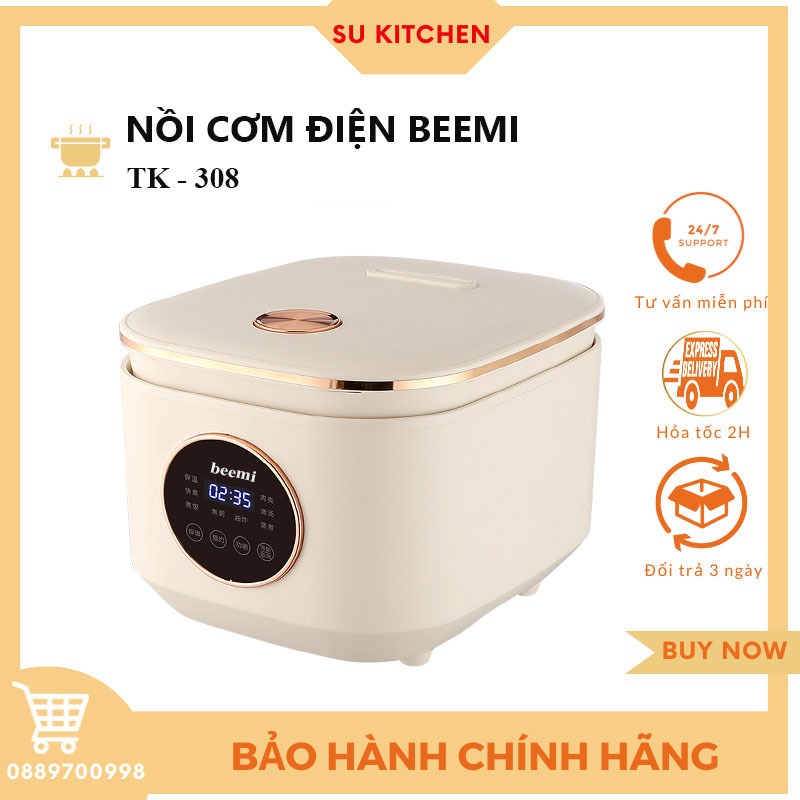 Nồi Cơm Điện Cảm Ứng Đa Năng Giảm Đường Beemi Cao cấp, Thiết Kế Hiện Đại, Tiết Kiệm Điện Năng BẢN TIẾNG VIỆT
