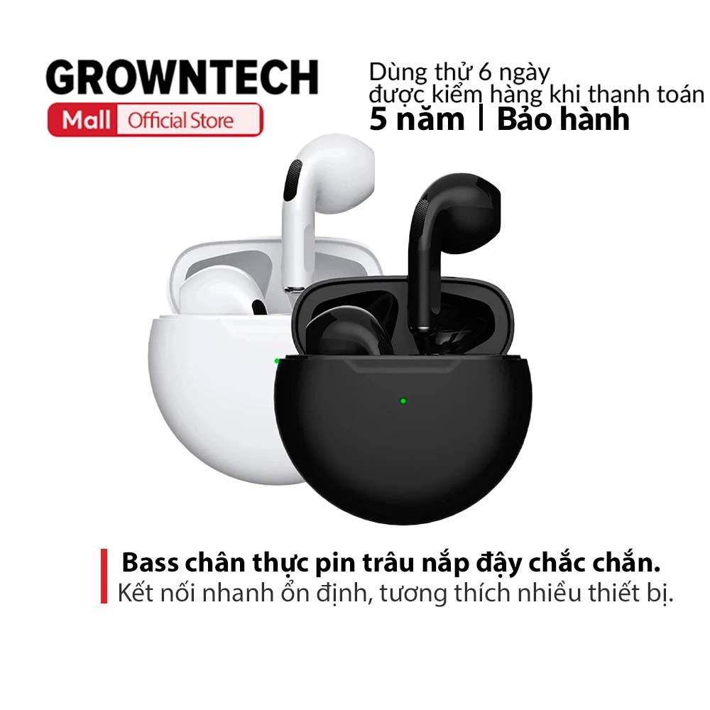 Tai nghe bluetooth không dây pro 6, tai nghe nhét tai pro 6 TWS bản cao cấp chất lượng âm thanh hay chống ồn chính hãng