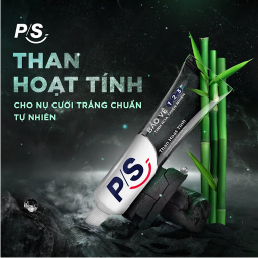 Kem Đánh Răng P/S Than Hoạt Tính Trắng Răng Tự Nhiên