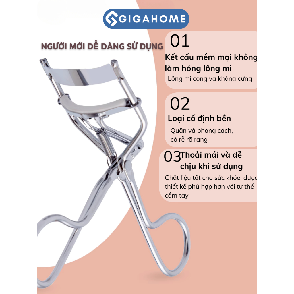 Kẹp Bấm Mi Siêu Cong, Kim Loại Màu Đen GIGAHOMEVN 2668