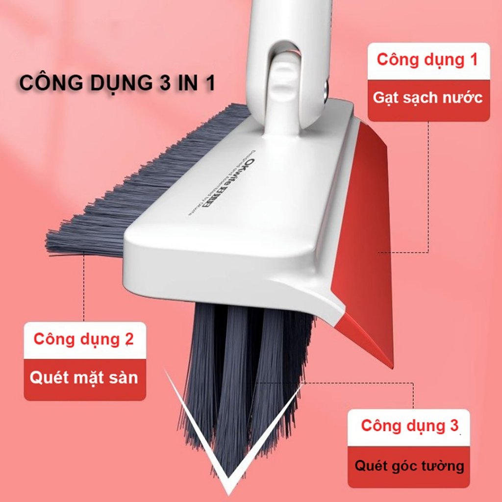 Cây Chà Sàn Nhà Tắm OK01 3 Trong 1 Thiết Kế Chà Sàn, Gạt Nước - OENON