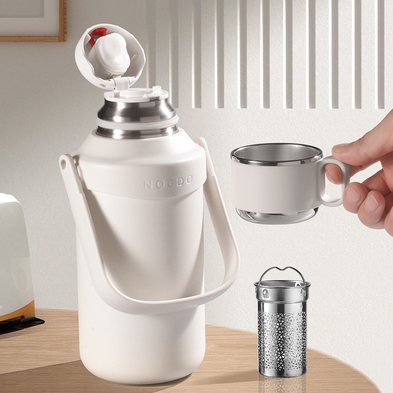 Bình Giữ Nhiệt 1200ml Chất Liệu Inox 316 Cao Cấp, Có Kèm Lọc Trà Và Cốc | BigBuy360 - bigbuy360.vn