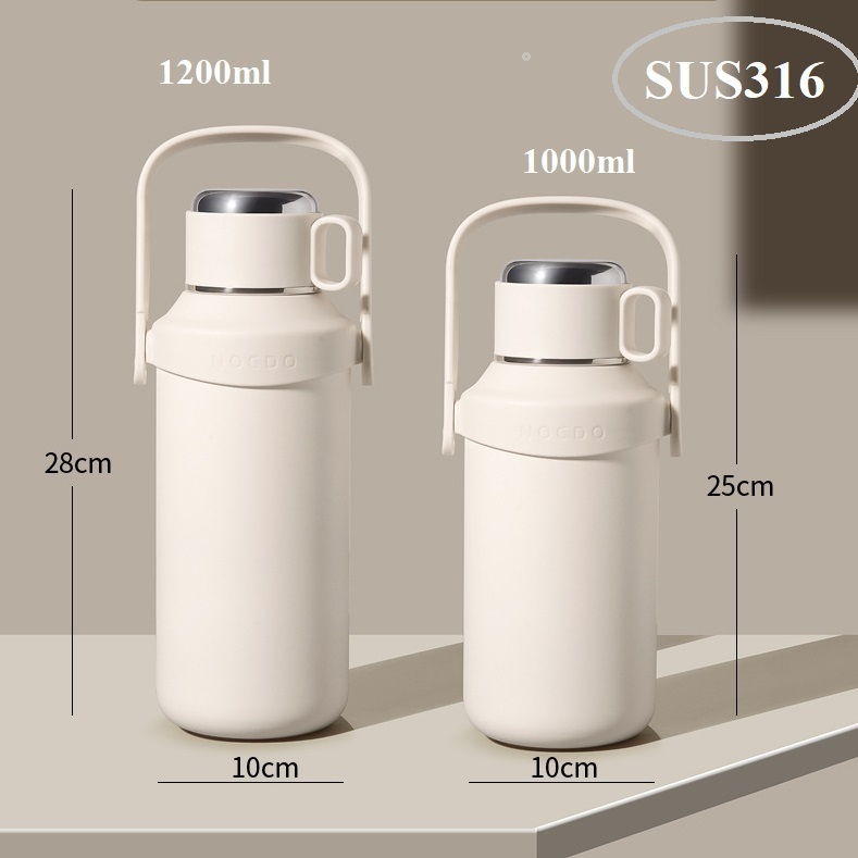 Bình Giữ Nhiệt 1200ml Chất Liệu Inox 316 Cao Cấp, Có Kèm Lọc Trà Và Cốc | BigBuy360 - bigbuy360.vn