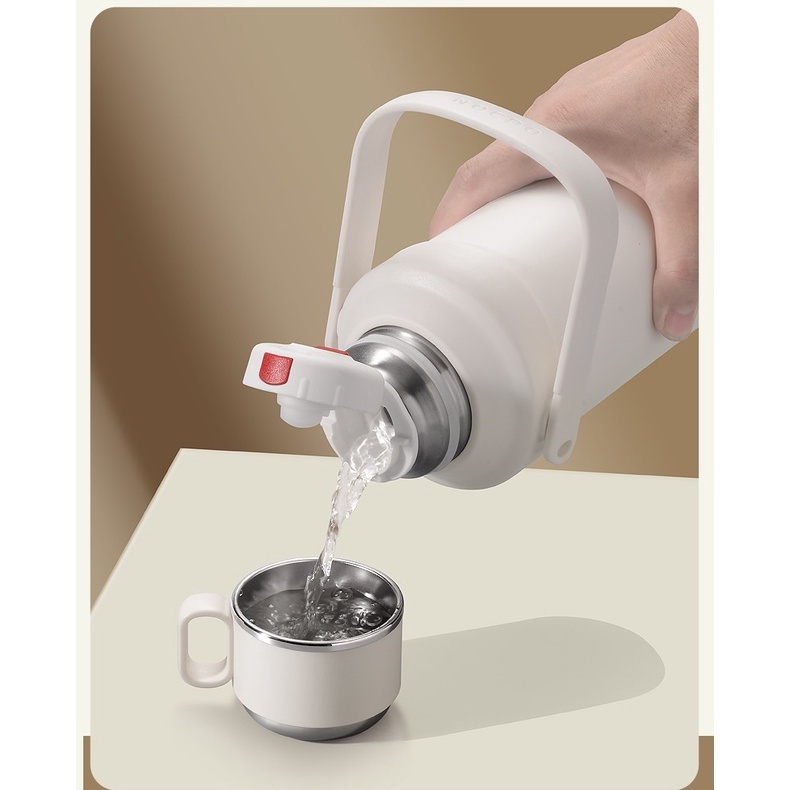 Bình Giữ Nhiệt 1200ml Chất Liệu Inox 316 Cao Cấp, Có Kèm Lọc Trà Và Cốc | BigBuy360 - bigbuy360.vn