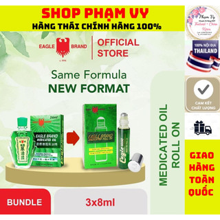 Dầu gió xanh con ó dạng lăn eagle brand mỹ 8ml - hàng chính hãng