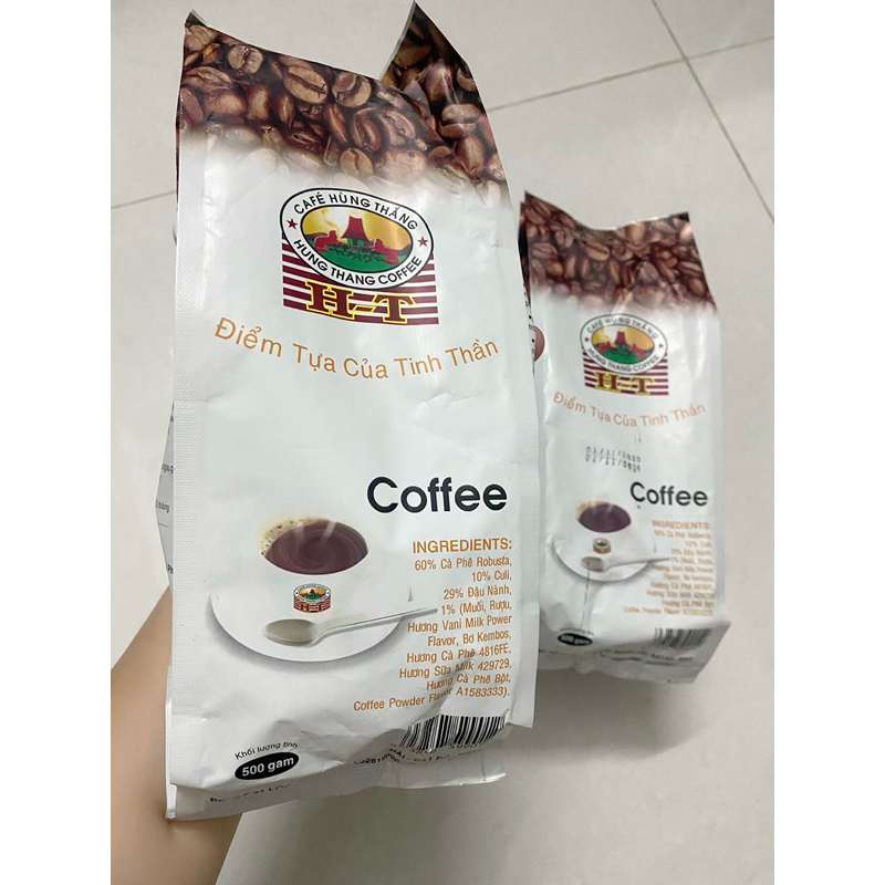 Cà Phê Rang Xay Hùng Thắng 500g Pha Cà Phê Đen ,Sữa Đều Ngon