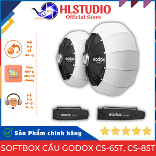 Softbox cầu godox cs-65t, cs-85t - ánh sáng đều, góc chùm tia rộng, dễ dàng vận chuyển hl studio