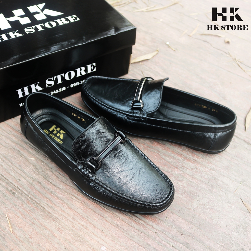 Giày lười nam da bò napan nhập khẩu - hàng cao cấp êm chân, mềm mại dễ sử dụng - bảo hành 12 tháng