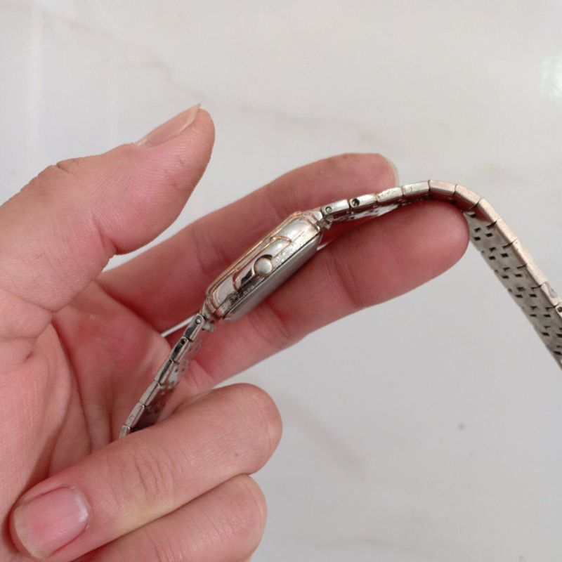 Đồng hồ si nam nữ mặt vuông tank hiêuk MAVY MAISON lịch trăng sao cũ theo thời gian phù hợp nam tay nhỏ với nữ tay to