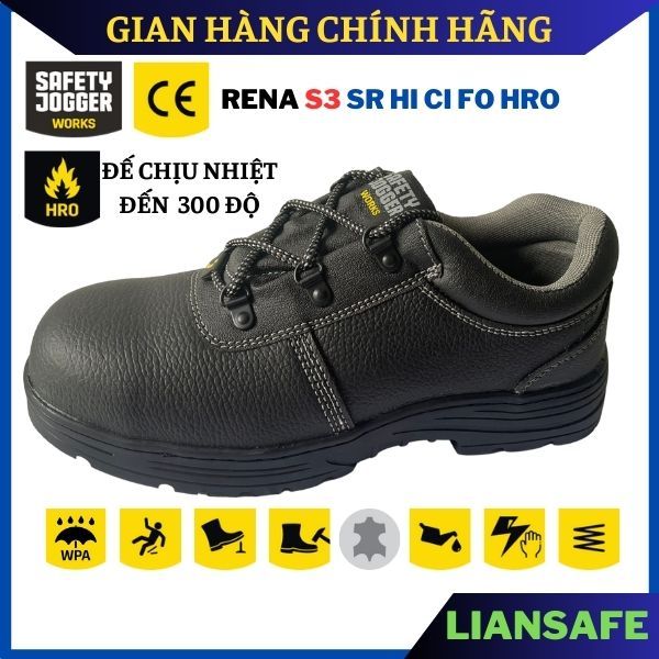 Giày bảo hộ Jogger Rena S3 mũi thép - Giày bảo hộ lao động nam chống đinh đi công trình công trường - Safety Shoes