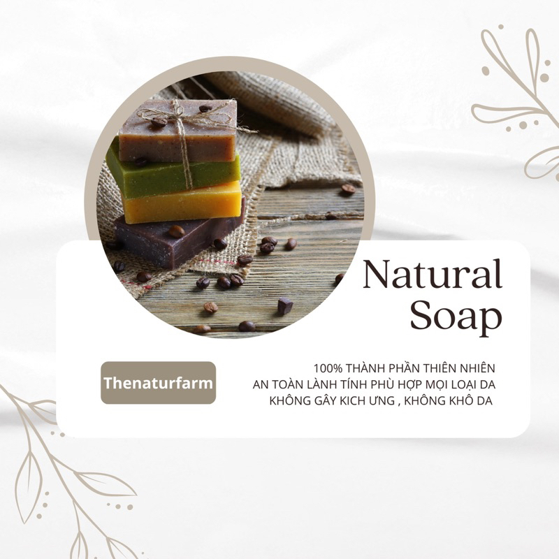 Xà bông cà phê quế naturfarm giúp sạch mụn, sáng da, mờ thâm