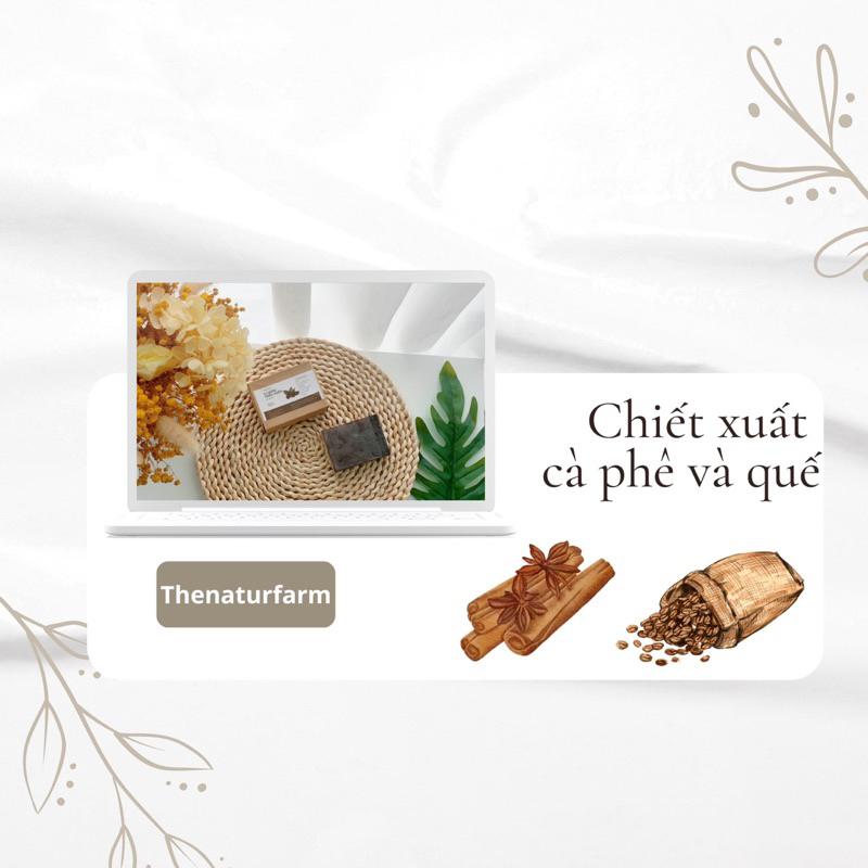 Xà bông cà phê quế naturfarm giúp sạch mụn, sáng da, mờ thâm