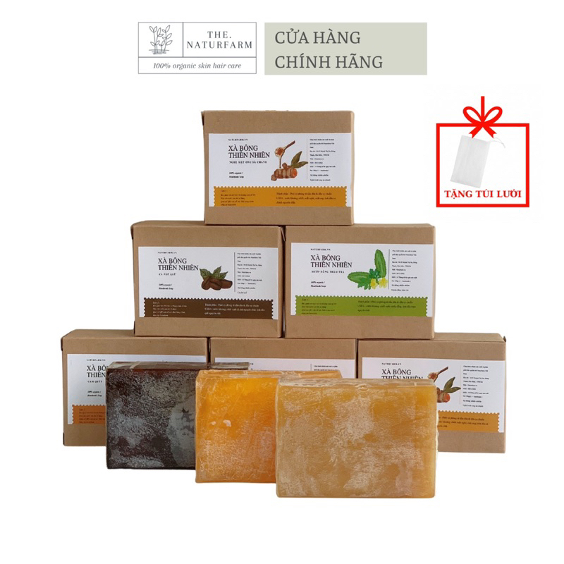 Xà bông cà phê quế naturfarm giúp sạch mụn, sáng da, mờ thâm