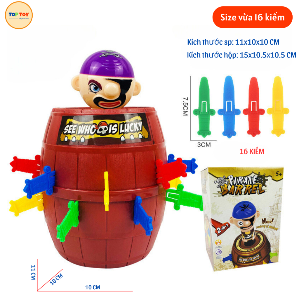 Đồ Chơi Đâm Hải Tặc Cướp Biển Vui Nhộn TOPTOY, Trò Chơi Xả Stress Giải Trí Cho Cả Gia Đình