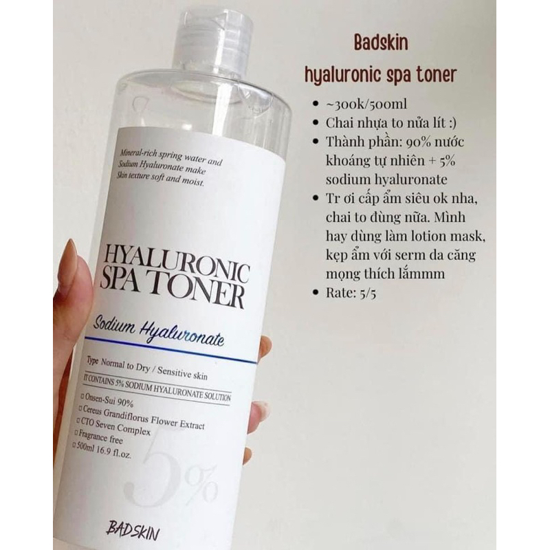 Toner Badskin Hyaluronic Spa 500ml