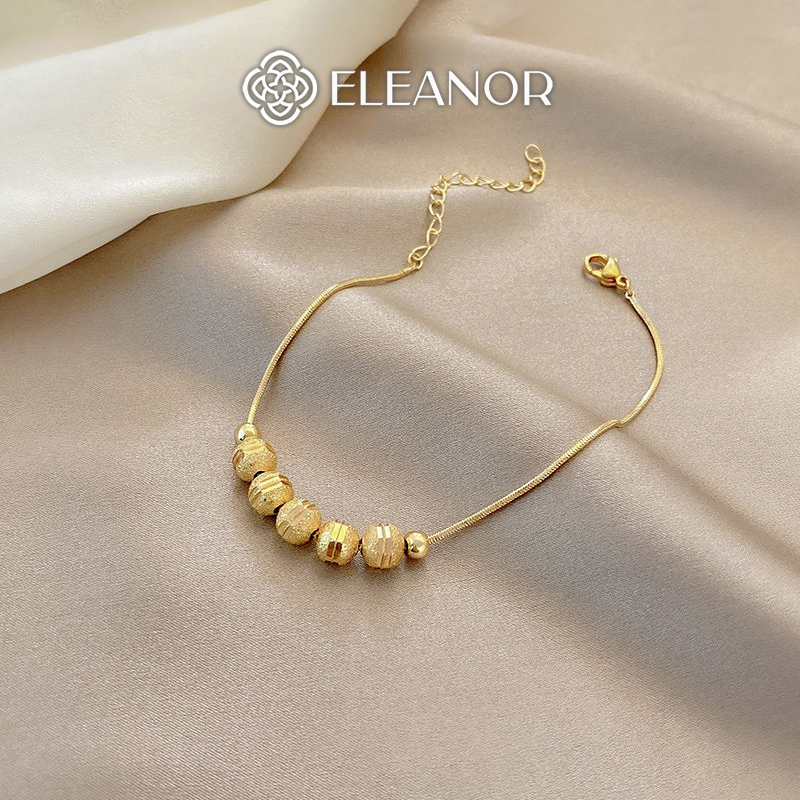 Vòng tay nữ titan Eleanor Accessories phối bi tròn lấp lánh phụ kiện trang sức 6669