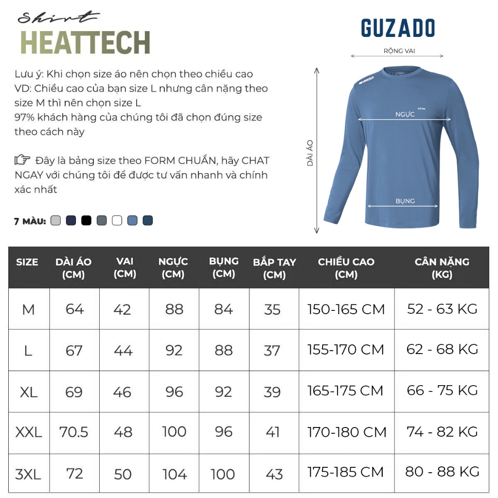 Áo sweater nam Guzado Vải Heattech Thể Thao Giữ Ấm Tốt,Co Giãn 4 Chiều Cao Cấp,Thoải Mái GTD01