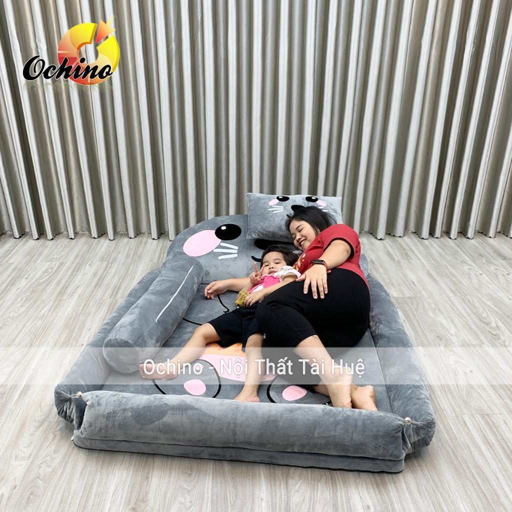 Giường nệm thú bông Dáng Nôi Hàng handmade Size 1m1 x 1m6