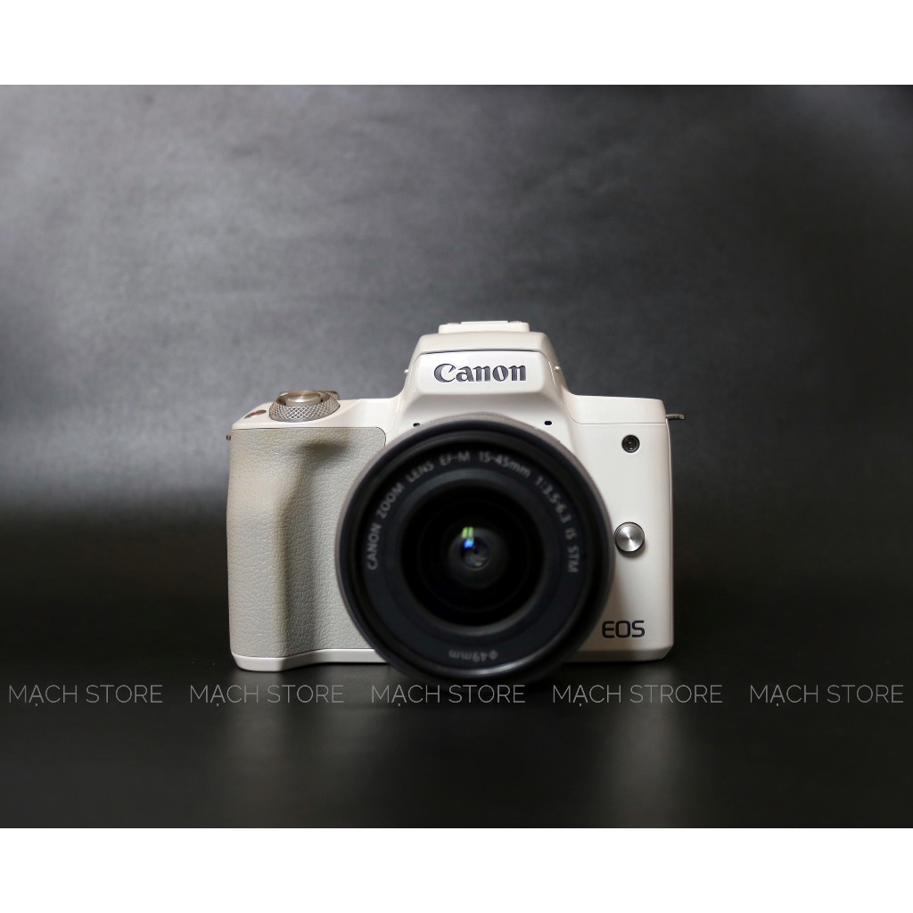 MÁY ẢNH CANON EOS M50 + LENS 15-45MM F3.5-6.3 IS STM MÀU TRẮNG