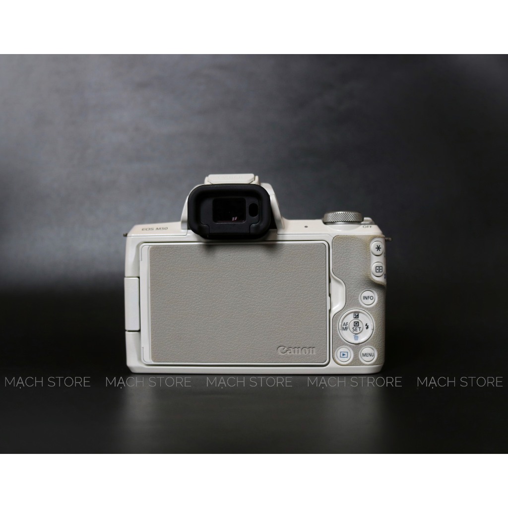 MÁY ẢNH CANON EOS M50 + LENS 15-45MM F3.5-6.3 IS STM MÀU TRẮNG