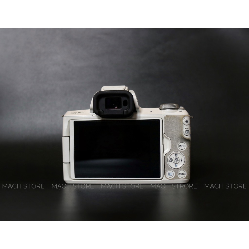 MÁY ẢNH CANON EOS M50 + LENS 15-45MM F3.5-6.3 IS STM MÀU TRẮNG