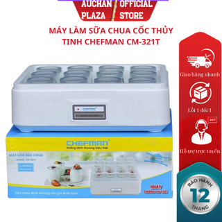 Máy làm sữa chua chefman 12 cốc thủy tinh, nồi ủ sữa chua nhanh ổn định an toàn, chính hãng bảo hành 12 tháng