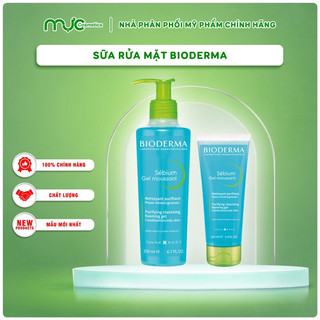 Sữa rửa mặt dạng gel tạo bọt cho dầu và da hỗn hợp Bioderma Sebium Gel Moussant 200ml