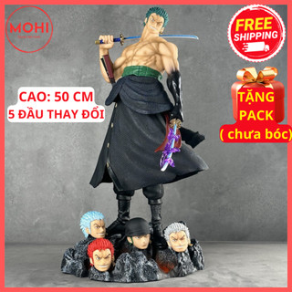 Mô hình Zoro cao 50 cm có 5 đầu thay đổi - Mô hình Onepiece