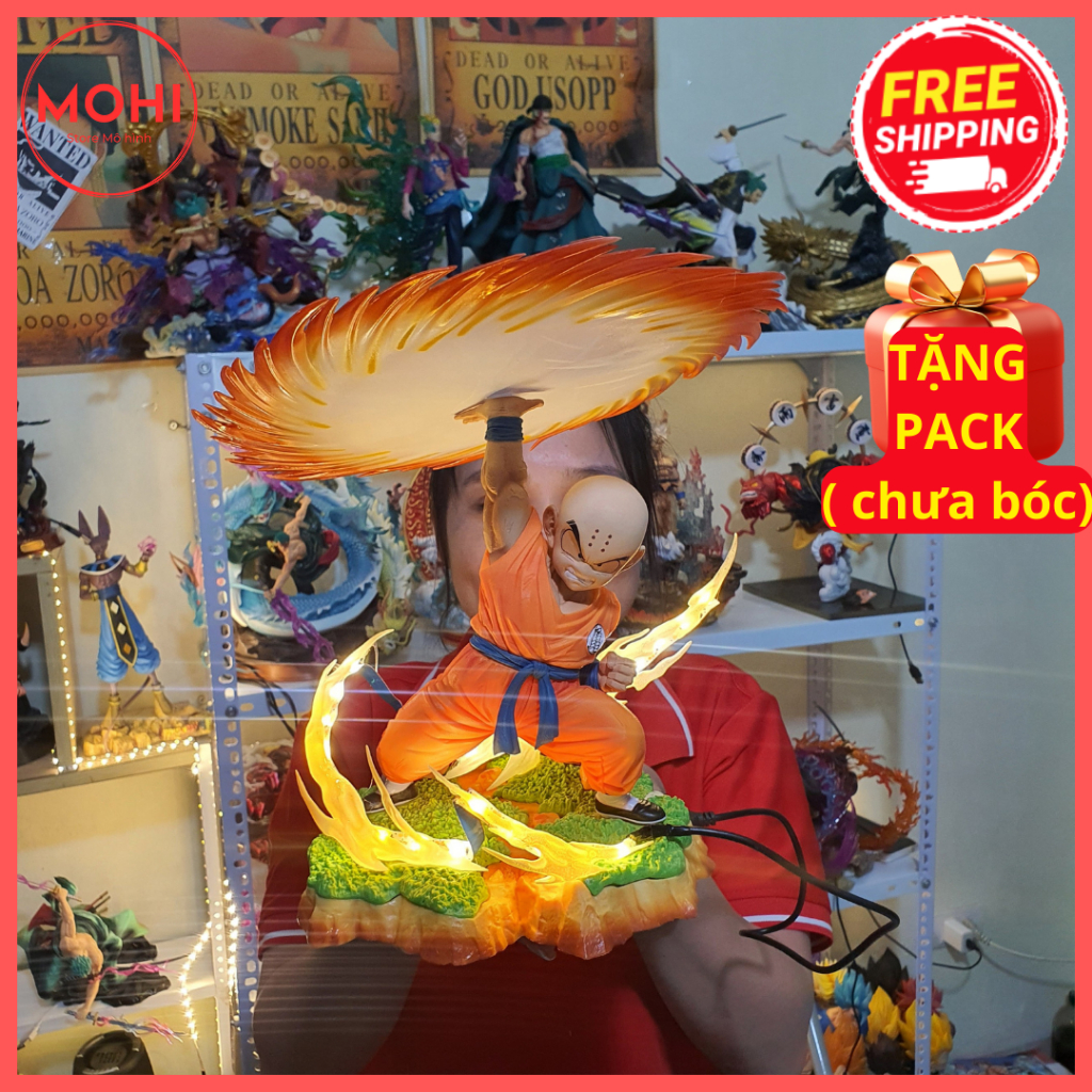 Mô hình nhân vật Krillin cao 27cm có hộp màu - Dragonball