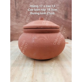 Nồi đất dùng nấu cơm, khó cá, kho thịt v.v...