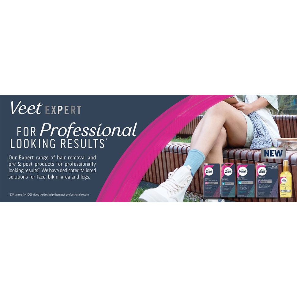 Kem tẩy lông Veet pure hair removal cream/ veet expert legs, body & full bikini hair removal cream 100ml
