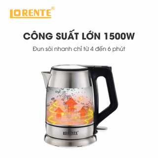 Ấm đun siêu tốc Inox Lorente LT - 3060 ( Dung tích 1,8 Lit )