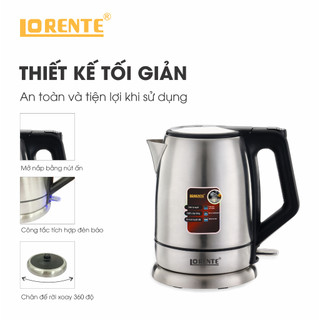 Ấm đun siêu tốc Inox Lorente LT - 3060 ( Dung tích 1,8 Lit )