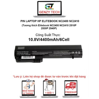 Pin laptop hp elitebook 2510p 2530p 2540p nc2400 nc2410 - pin hp elitebook 2530p 10.8v 4400mah - bảo hành 12 tháng