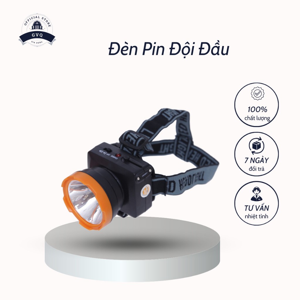 Đèn Pin Đội Đầu Siêu Sáng Chống Thấm Nước Có Sạc Đi Kèm Tiện Lợi Dễ Sử Dụng (GVQ Store)