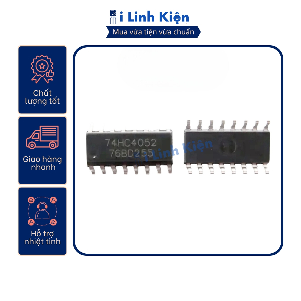 Ic chức năng 74HC4052 SOP-16 chất lượng tốt