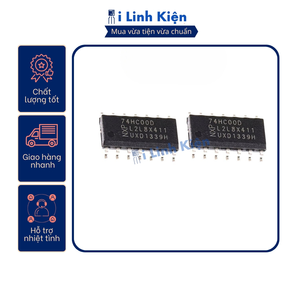 Ic chức năng 74HC00D SOP-14 3.9mm NXP chất lượng