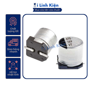 Tụ nhôm 16v 470uf 8x10mm chính hãng chất lượng