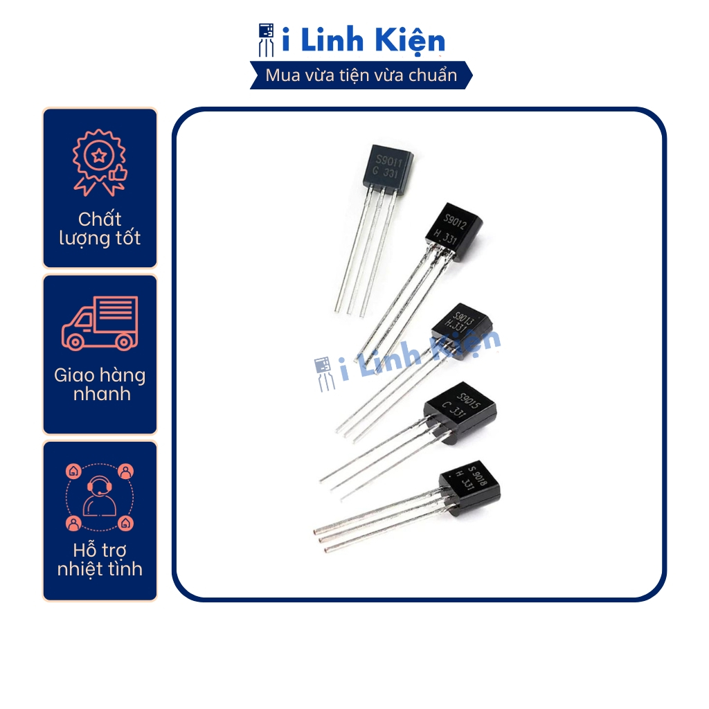 Transistor S9011 S9012 S9013 S9014 S9015 0.5A 40V chất lượng tốt.