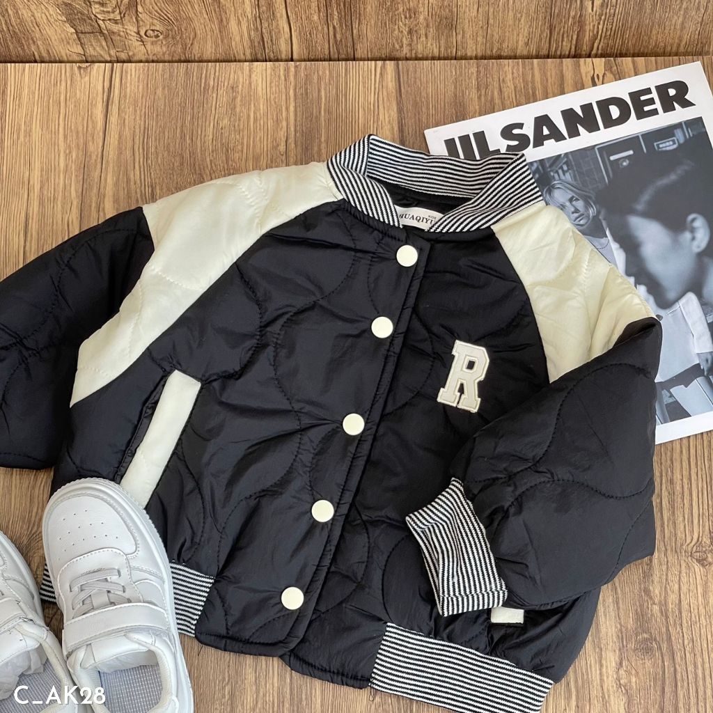 Áo khoác cho bé trai, áo khoác mùa đông cho bé EMBES KIDS 11kg - 28kg