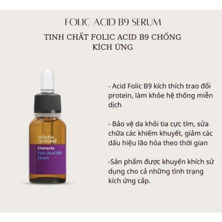 Serum chống kích ứng phục hồi da Folic Acid B9 serum Juliette Armand 20ml