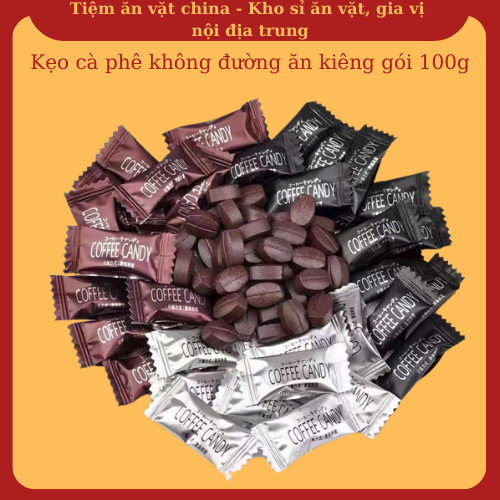 Kẹo cafe không đường dành cho người ăn kiêng Coffee Candy Pamiriter gói 100g - Tiệm ăn vặt china