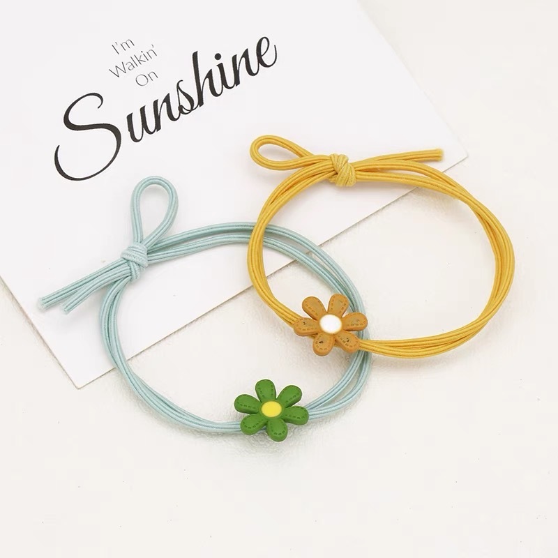 Dây cột tóc in hình hoa cúc Luli shoes dễ thương đáng yêu nhiều màu