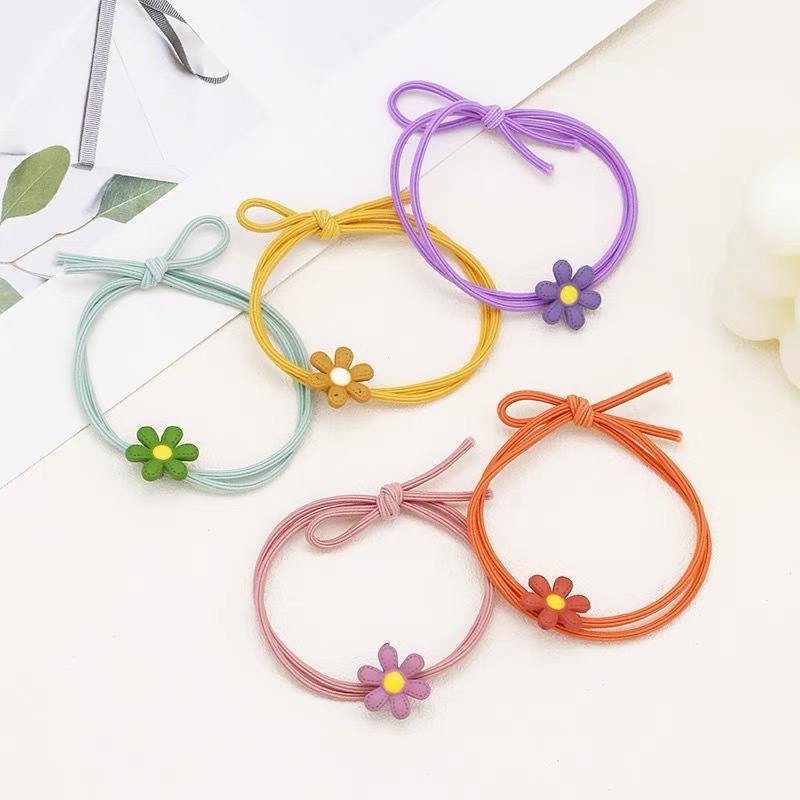 Dây cột tóc in hình hoa cúc Luli shoes dễ thương đáng yêu nhiều màu