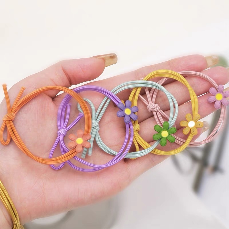 Dây cột tóc in hình hoa cúc Luli shoes dễ thương đáng yêu nhiều màu